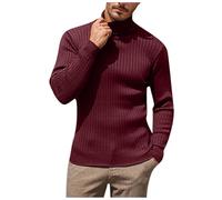 sous Pull Col Roulé Homme Pull Hiver, Pullover Coupe Slim Pulls en Maille Fine sous-Vêtements À Col Roulé en Coton Décontracté Sweater De Base pour Men Accueil Mi Saison