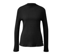 Sous-pull côtelé avec col montant femme QS Noir S