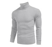 sous Pull Homme Col Roulé Pull Laine Hommes Hiver, Pullover Coupe Slim Pulls en Maille Fine sous-Vêtements À Col Roulé en Coton Décontracté Sweater De Base pour Men Quotidien Mi Saison