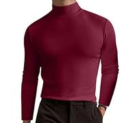sous Pull Homme T Shirt Manche Longue T-Shirt Tee Vêtements Thermique Polaire Travail Polar Hauts Thermiques Vetement De Marcel Coton Maillot Anti Transpirant Manches Longues Chauffant sous-Vêtements