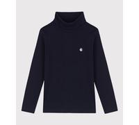Sous-pull manches longues enfant mixte en coton uni Petit Bateau - bleu - Taille 6 ans 6A bleu marine
