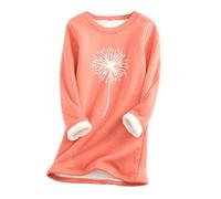 sous Pull Thermique Femme Ski Maillot Longue Manches Thermique, sous Pull Hiver DéContracté Et Confortable Maison Chic Et éLéGant ÉLastique Et Respirant Imprimé Pissenlit