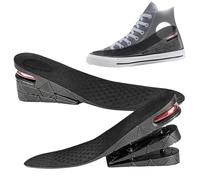 Sous-semelles augmentant la hauteur pour les hommes, inserts de hauteur de chaussures pour les hommes - Lift à talon réglable à 3 couches,Soulevé à talon invisible de 2,56 pouces augmentant les semell