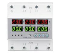 Sous sous-tension Protecteur 80a 3 phases Réinitialition automatique Tension Dispositif de protection DIN Voltmètre AMMETER AC220V AC380V Pour les systèmes électriques commerciaux