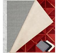 sous-Tapis Antidérapant 125 x 270 cm Réutilisable et sans Odeur, Découpable, Lavable, Taille Personnalisable, Tapis Antidérapant de Protection pour Tous Types de Sols, Gris Brun