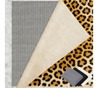 sous-Tapis Antidérapant 125 x 270 cm Réutilisable et sans Odeur, Découpable, Lavable, Taille Personnalisable, Antidérapant Tapis Stopper pour Tous Types de Sols, Gris Brun