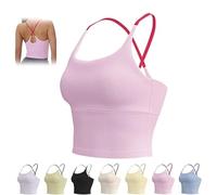 sous Tient Gorge Femme, Soutien-Gorge De Yoga sans Coutures Doux Et Haut avec Bonnets IntéGréS pour Le Sport Et L'EntraîNement Fitness Confortable