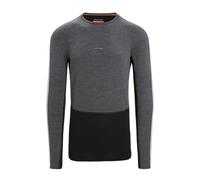 Sous-vÃªtement ICEBREAKER M Merino ZoneKnit 260 LS Crewe (Jet Hthr/Blk/Metro) homme S