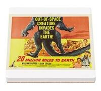 Sous Verre Céramique (1 unité) - Fabulous - 20 Million Miles to Earth Cinéma Vintage (100 x 100 mm)