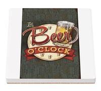 Sous Verre Céramique (1 unité) - Fabulous - Affiche Vintage / Its Beer O'Clock / C'est (100 x 100 mm) G