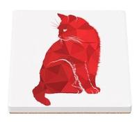 Sous Verre Céramique (1 unité) - Fabulous - Chat Tea Party Beatrice Potter (100 x 100 mm) G