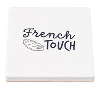 Sous Verre Céramique (1 unité) - Fabulous - Fromage - L'argent ne Fait Pas le Bonheur (100 x 100 mm) G