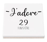 Sous Verre Céramique (1 unité) - Fabulous - J'Adore 39 Jura Departement Lons (100 x 100 mm)