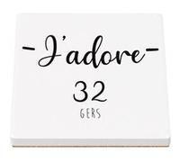 Sous Verre Céramique (1 unité) - Fabulous - J'Adore 44 Loire Atlantique Departement Nantes (100 x 100 mm)