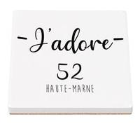 Sous Verre Céramique (1 unité) - Fabulous - J'Adore 65 Hautes Pyrenees Departement Tarbes (100 x 100 mm) G