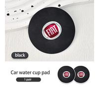 Sous-Verre De Tasse De Voiture Coloré,Haute Qualité,Pièces De Coussin Coordonnantes Pour Fiat Krasno Mont,Linea,Strada,Ducato,Egea,Croma,Abarth,2 Pièces - Type Black-2pcs