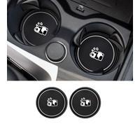 Sous-Verre De Voiture Antidérapant À Motif Krasnoïen,Coussretours De Fente De Tasse,Intérieur En Silicone,Porte-Gobelet À Eau Noire,Polymères,Accessoires De Voiture Universels,Ensembl - Type 2pcs-A