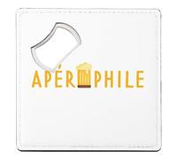 sous Verre Décapsuleur - Apérophile Soirée Apéro Fête Bière - 1 unité (92 x 92 mm)