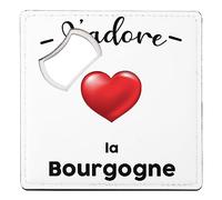 sous Verre Décapsuleur - J'adore La Bourgogne Region de France Dijon - 1 unité (92 x 92 mm)