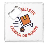 sous Verre Décapsuleur - Le Meilleur du Monde Livreur Livraison Transporteur Colis Pizza - 1 unité (92 x 92 mm)