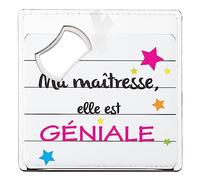 sous Verre Décapsuleur - Ma Maîtresse Elle est géniale Étoiles Multicolores - 1 unité (92 x 92 mm)