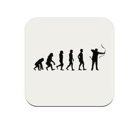 sous Verre en Bois - Evolution Tir à l'arc Sport Athlète Archer - 1 unité (95 x 95 mm)