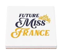 sous Verre en céramique - Future Miss France Enfant Beauté - 1 unité (100 x 100 mm)