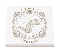 sous Verre en céramique - Verseau Cartomancie Signe Astrologie Zodiaque Astres Constellation Tarot - 1 unité (100 x 100 mm)