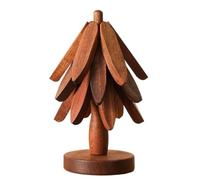 Sous-verre en forme d'arbre en bois, ensemble de sous-verre en bois pour art en forme d'arbre, sous-verre pliable pour cuisine, table à manger, appartement, Noël, ustensiles de cuisine, poêle, tasse