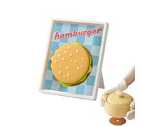 sous-Verre Humoristiques | Décoration de Table en Silicone antidérapante avec Design Hamburger - sous-Verres Originaux avec Base magnétique intégrée - pour Maison, Bureau, Bar, Cuisine, Salon, Hommes