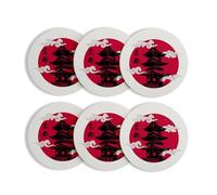 sous Verre Ronds Base Liège- Chateau Kyoto Japon Asie Culture Empereur - Lot de 6 (95 x 95 mm)