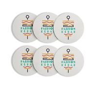 sous Verre Ronds Base Liège- Passion Kebab Street Food Turquie - Lot de 6 (95 x 95 mm)