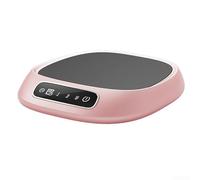 Sous-verre thermostatique USB intelligent avec 3 niveaux de température réglables et arrêt automatique de 8 heures pour une chaleur continue (rose)