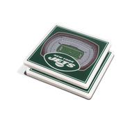 Sous-verres 3D StadiumViews de YouTheFan NFL New York Jets, 4"" x 4""