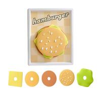 sous-Verres Amusants | Coussin de Table antidérapant en Silicone Design Hamburger - sous-Verre esthétiques avec Cadre de Rangement magnétique - pour Maison, Bureau, Bar, Cuisine, Salon, Hommes et
