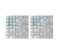 sous-Verres carrés en Coquille de conque Naturelle, 2 pièces, napperon imperméable pour Boissons, Tapis Thermo-Isolant pour Tasses, Accessoires de Table, sous-Verres en Coquille