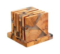 Sous-verres de bureau pour bureau | Dessous de verre en résine | Avec support pour la famille et les amis, maison, lieu de travail, fête des mères, bureau, Nouvel An