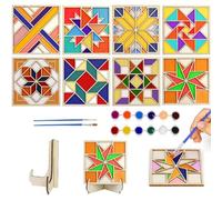 sous-Verres en Bois pour Loisirs Créatifs | pour la Peinture de Centres de Table Faits Maison | sous-Verres à Faire Soi-même | pour Le DIY de Noël, pour Adultes, pour Bureau, Office, Maison, Salle de