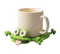 sous-Verres en Crochet Amusants Faits à la Main, Accessoires de Bureau tricotés Mignons for Le Bureau ou la Maison, Tapis de Tasse Fantaisie for Cadeaux de Cuisine(A)