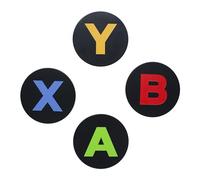 Sous-verres en liège et métal XBOX - Officiellement licencié, Avec icônes de contrôleur Y, B, A, X, Cadeau cool & décor pour gamers XBOX, Lot de 4