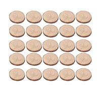 Sous-verres en tranches de bois naturel de 3 à 4cm, 25 pièces, sous-verres en pin pour décoration artisanale DIY (Petite)