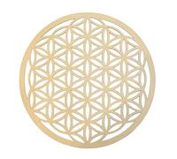 sous-Verres Fleur de Vie en Bois - Élégance Durable & Harmonie Spirituelle pour Maison et Méditation (1x 30cm)