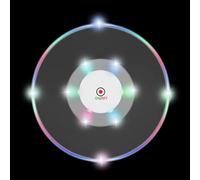 Sous-verres lumineux à LED - Base de cocktail transparente Illuminez vos boissons avec des lumières colorées rotatives, design ultra-fin pour un transport facile | Accessoire parfait pour la présentat