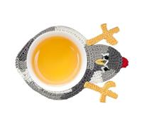 sous-Verres pour Boissons,Set de Protection Isolante au Crochet Motif Volaille,Protège-Table Résistant à la Chaleur Réutilisable Tricoté - Usage Maison Bureau Bar Café Décoration Intérieure