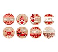 Sous-verres Pour Boissons - Sous-verres En Bois Romantiques Pour Saint | Sous-verres De Table Ronde | Sous-verre Décoratif San | Tapis De Tasse à Boire | Sous-verres