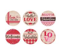 Sous-verres Pour Boissons - Sous-verres En Bois Romantiques Pour Saint | Sous-verres De Table Ronde | Sous-verre Décoratif San | Tapis De Tasse à Boire | Sous-verres