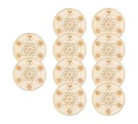 sous-Verres pour Tasses | 10 Pièces Set De Table en Bois | Motif Géométrique Set De Table Anti-dérapant - pour Thé Café Maison Salle À Manger