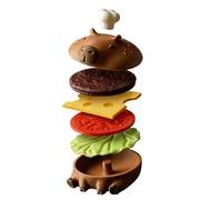 sous-Verres pour Tasses De Table,Capybara Hamburger Design Mignon Drôle Magnétique Empilable | Dessous De Verre De Table - pour Bureau Maison Cuisine Bar Salon Appartement Anniversaire Salle à Manger