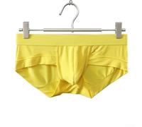 Sous-vêtement de levage taille basse pour homme, boxer confortable pour un usage quotidien (taille L, jaune)