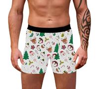 Sous-vêtement de Noël pour homme avec pochette pour ballons, boxeur, slip Santa Jockstrap Bulge Enhancement Running Male Hamac Pouch Xmas for Men Comfort Athletic Soft Sports Lightweight Workout, 22